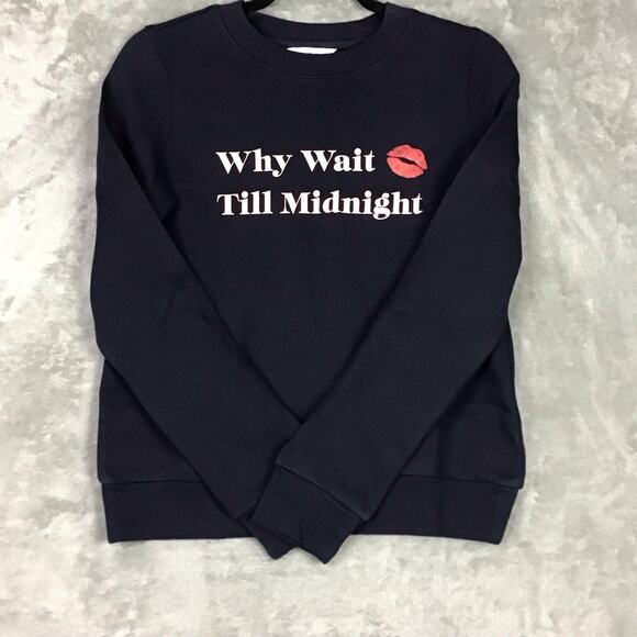 1901 Women’s Sweatshirt XS Navy Blue Crewneck Pullover Logo Long Sleeve NWOT - Picture 2 of 12